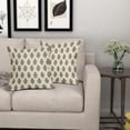 thumbnail image 7 of Brown Green Floral Block Print Pillow Covers 16x16 Set of 2 Spring Flower Pattern Decorative Throw Pillowcases Outdoor Rustic Farmhouse Square Cushion Cases Decor for Home Couch Sofa Bed, 7 of 7