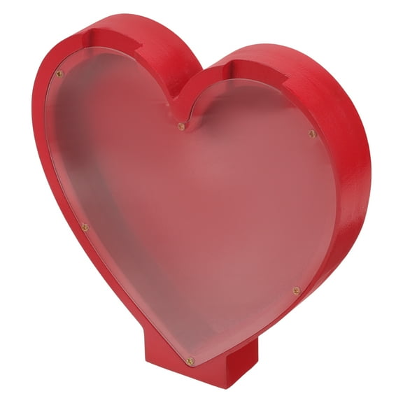 Adorable Heart Shaped Plastic Piggy Bank for Storage Cute Red Toy with Unbreakable Design