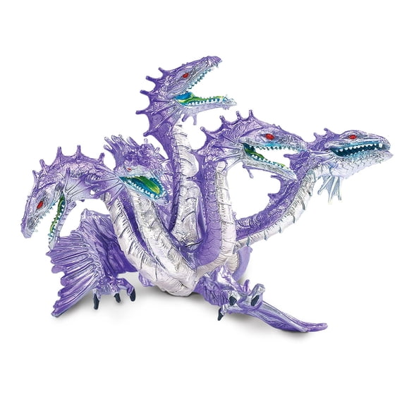Estatuine Safari Ltd. Hydra, serpiente mítica pintada a mano, 7.5 pulgadas