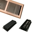 thumbnail image 3 of Akicon  Stripe Design 4"x10" Floor Register with Trap Net Oil Rubbed Bronze, 3 of 5