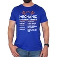 thumbnail image 3 of Mechanic Hourly Rate Shirt for Men Viral Sarcastic Price List Tee for Mechanics Vintage Royal Shirt Adult Large, 3 of 5