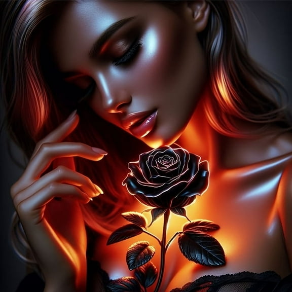 5D DIY Artificial Full Diamond Painting Set - Adult Beginner, Rose's Temperature for Home Wall Decor & Gift - Perfect for Art Lovers & Adults