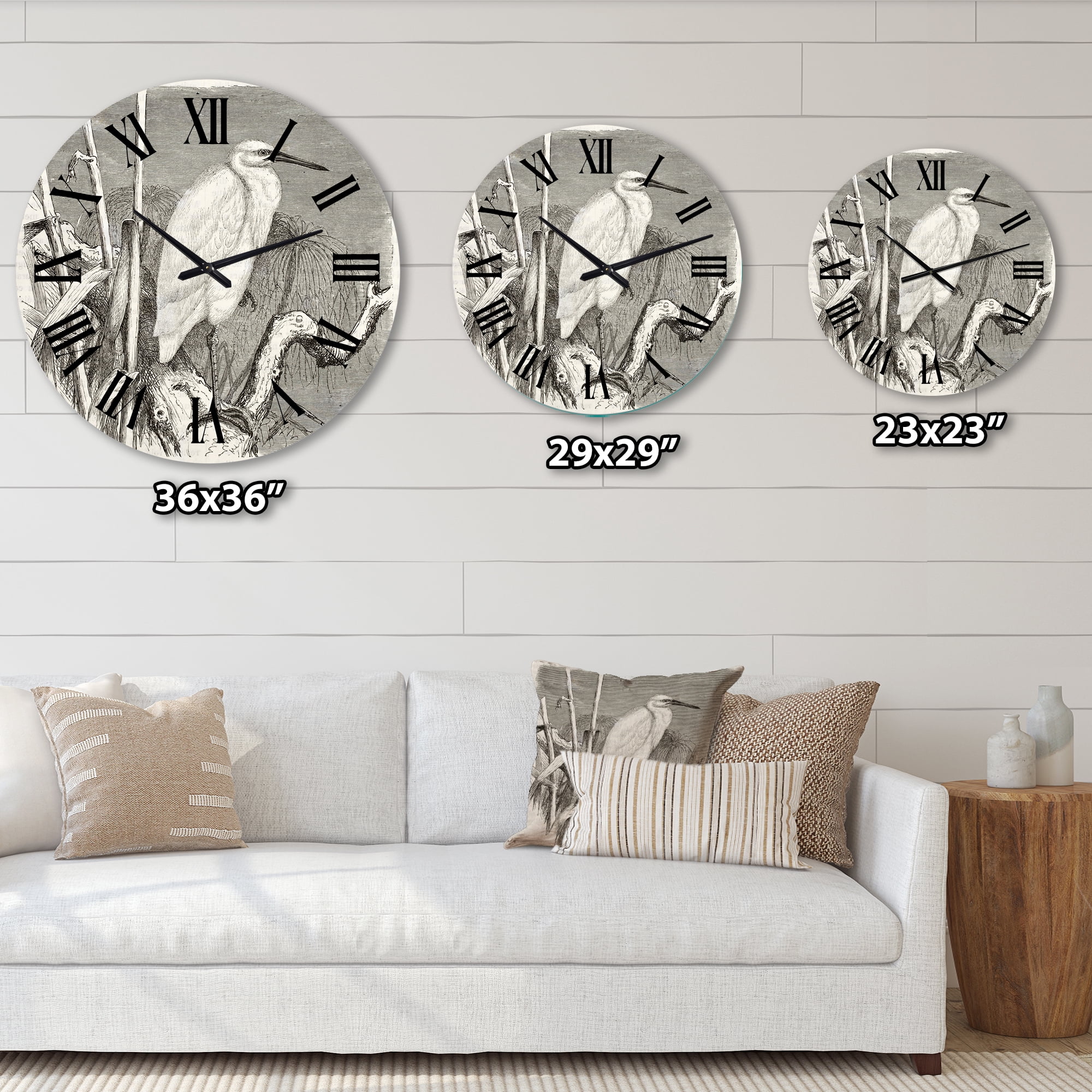 Designart 1 in Farmhouse Wall Clock
