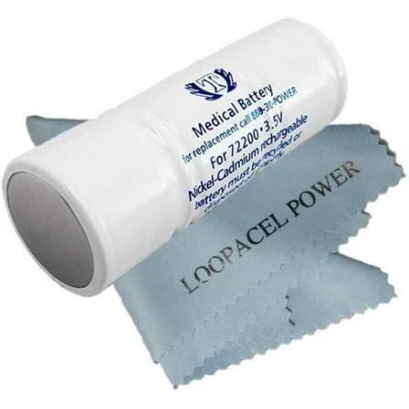 Titon 72200 Replacement Battery for Welch Allyn 72200 3.5V with Loopacell Cloth