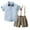 b-E, variant on PINQI Toddler Casual Outfits Set Children's Boys Summer Suit Short Sleeved Colorful Shirt with Bow Tie Shorts Performance Suit Gentleman Suit(a-I,5-6 Years