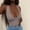Gray, variant on Women's Tank Tops Ribbed Seamless Yoga Crop Tops Spoon Neck Basic Racerback Rib-Knit Solid Workout Exercise Crop Tank Tops