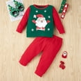thumbnail image 2 of Otqutp Baby&nbsp;Bodysuits&nbsp;for&nbsp;Fall Winter Baby Boys Girls Cotton Print Autumn Christmas Long Sleeve Pants Pullover Sweatshirt Set Clothes 0-3 Years, 2 of 8