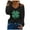 z1 Black, variant on Guluxicc Womens St. Patrick's Day Shirts Casual Off Shoulder Long Sleeve Clover Graphic Tees Shamrock Printed Tunic Tops, S