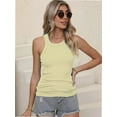 thumbnail image 2 of Women’s Basic Crew High Neck Sleeveless Casual Tank Top Ribbed Soft Tank Top, 2 of 6