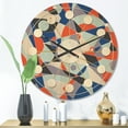 thumbnail image 2 of Designart 'Geometrical Retro Grid IV' Mid-Century Modern Wood Wall Clock, 2 of 5