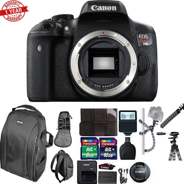 Canon EOS Rebel T6i Digital SLR Camera BODY w/ 32GB Memory Card Deluxe