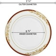 thumbnail image 2 of Elegant Disposable Plastic Dessert Plates 120 Pcs, 7.5" Heavy Duty Fancy White with Gold Appetizer Salad Plates For Wedding, Birthday Party Plates, 2 of 6