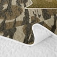 thumbnail image 5 of meiyoeat Rustic Hunting Camo Bed Spread Queen For Boys,Green Initial Letter A Queen Coverlet Set For Men,3pcs, 5 of 7