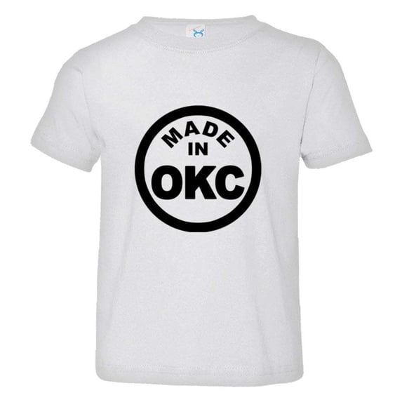 PleaseMeTees™ Toddler From Born Made In Oklahoma City OK Logo Label HQ Tee