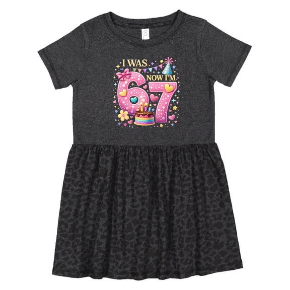 Inktastic I Was 6 Now I'm 7 Birthday Girls Toddler Dress