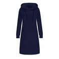 thumbnail image 4 of Miqool Oversized Hoodie Dress for Womens Hoodies Pullover Long Sleeve Midi Sweatshirt Dresses Casual Fall Winter Lounge Dress with Pocket, 4 of 7