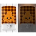thumbnail image 2 of Fall Leaf on Gingham Ceramic Night Light, 2 of 2