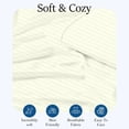 thumbnail image 6 of 1 Piece King Flat Sheet, 102"x 108" with 4" Hem, 100% Egyptian Cotton, 800 Thread Count, Ivory Stripe Pattern, Soft and Durable, Fade and Shrink Resistant, Easy Care Bedding, 6 of 6