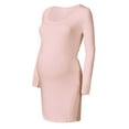 thumbnail image 5 of Kojanyu Long-Sleeve Bodycon Maternity Dress - Pregnant Women Clothes Sexy Long Sleeve Round Neck Dress, 5 of 6