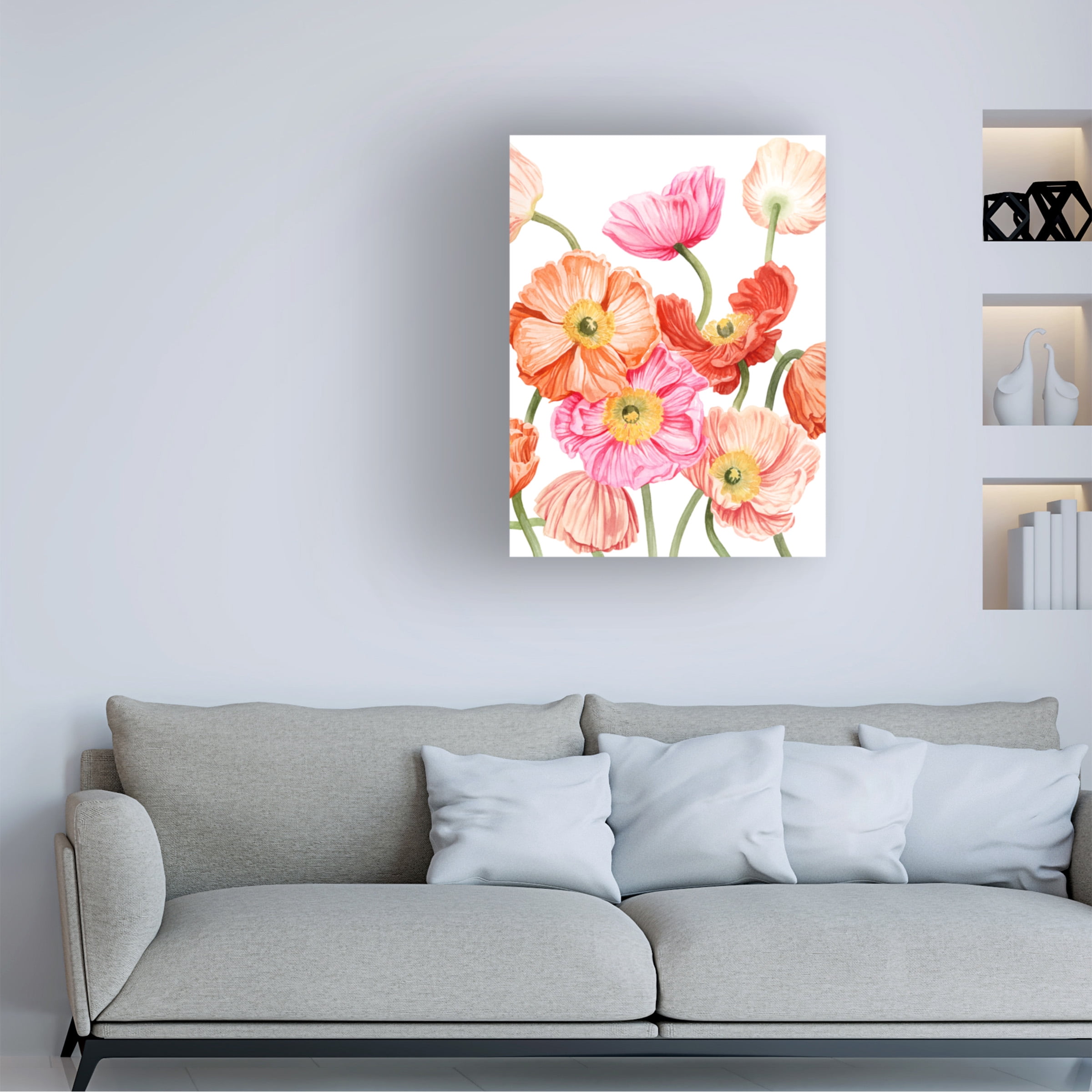 Grace Popp 'Bright Poppies II' Canvas Art