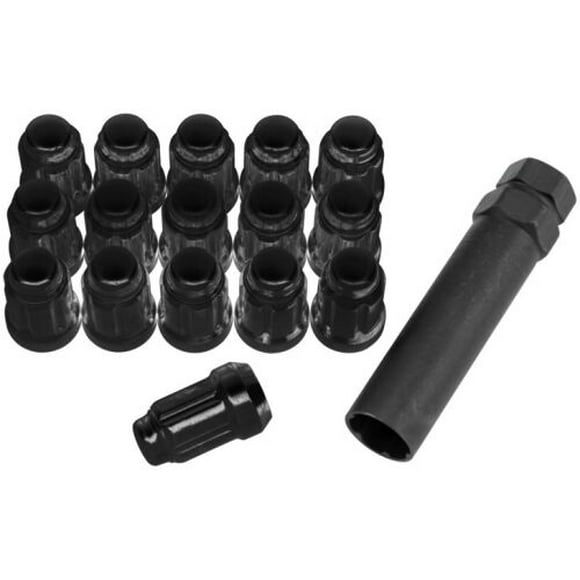QuadBoss Spline Lug Nuts (12mm X 1.5) (Black) 12 x 1.5