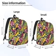 thumbnail image 3 of Lsque Colrful Tropical Leaves Pattern Canvas Daypack, Durable Backpack, High-quality Versatile Backpack,Vintage Compact Backpack-Small, 3 of 6