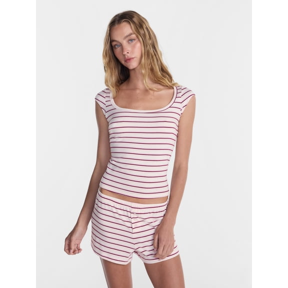 No Boundaries Cloud Core Scoop Neck Sleep Tee, Women's XXS-3X