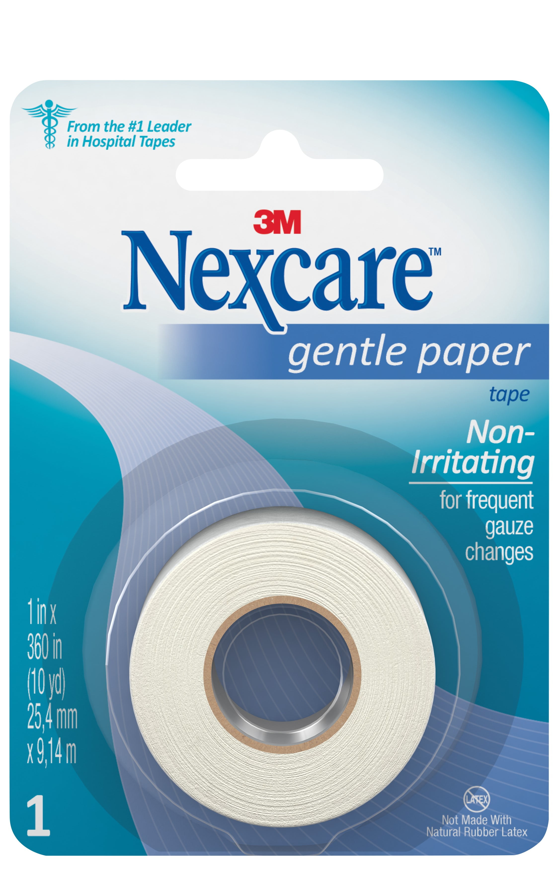 Nexcare Gentle Paper First Aid Tape, 1 in x 10 yds