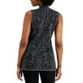 thumbnail image 3 of JM Collection Women's Jacquard Sleeveless Sweater Grey Animal Size XS, 3 of 5