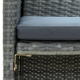 thumbnail image 2 of vidaXL 2 Seater Garden Sofa with Cushions Grey Poly Rattan, 2 of 3
