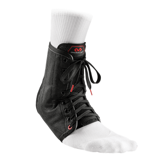 McDavid 199 Lightweight Laced Ankle Brace, Black, Large
