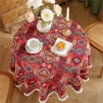 thumbnail image 4 of CIYISON Stylish Tablecloth Summer Floral Table Cover Resistant to Stains and Water, 4 of 19