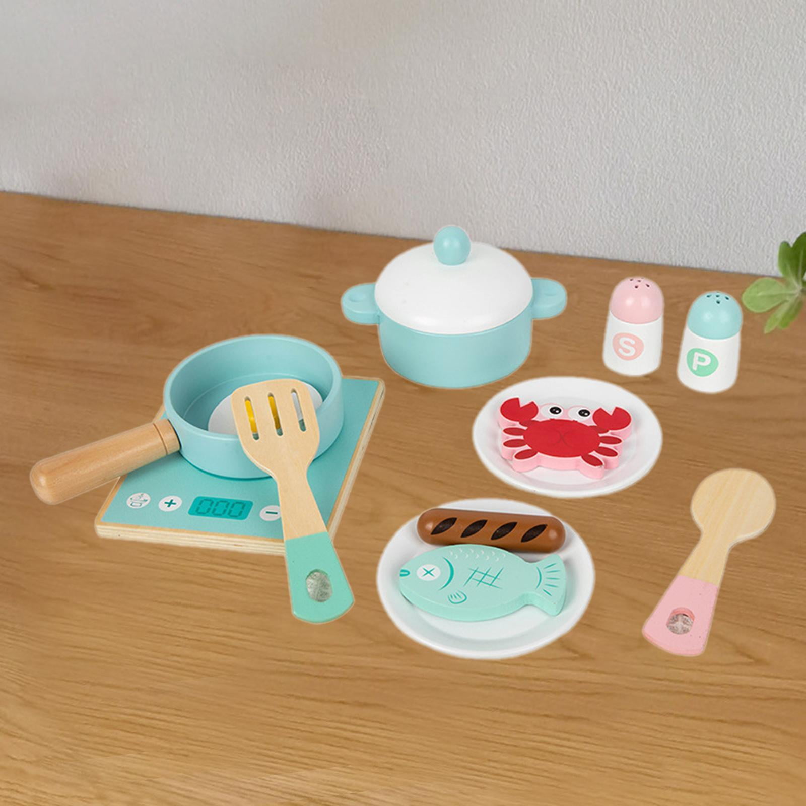 BELOVING Kids Play Kitchen Toy Accessories Playing Food Set for Girls Boys Kids Pretend P