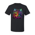 thumbnail image 2 of Wild Bobby, If You're Nice I Might Let You Live With Me Colorful Cat Animal Lover Men's Graphic T-Shirt, Black, Small, 2 of 3