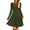 Army Green, variant on PRETTYGARDEN Women's Spring Fall Short Dress Ribbed Knit Crewneck Long Sleeve A Line Flowy Casual Elegant Going Out Dresses