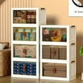 thumbnail image 2 of Double-layer Door Grocery Folding Storage Box, Home Bedroom Living Room, 2 of 5