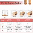 thumbnail image 3 of 24 Pcs Chair Leg Floor Protectors for Hardwood Floors Silicone Covers Felt Pads Furniture Leg Caps Anti-Scratch Reduce Noise Fit (1-5/16" to 2"), 3 of 9