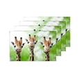 thumbnail image 4 of MKHERT Giraffe Heads Wild Animals Placemats Table Mats for Dining Room Kitchen Table Decoration 12x18 inch,Set of 4, 4 of 4