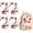 Red, variant on Lethargic Cherry Blossom Iron On Patches, 4-Piece 14.17 x 5.51 in Embroidered Floral Appliques for Clothing, Bags and DIY Crafts