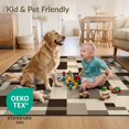 thumbnail image 4 of ODIKA 2'x3' Ultra-Soft Accent Mat, Minimalist Interlocking Shapes Contemporary Block Border Abstract Flowing None Washable, Bare feet friendly, Easy Care Indoor rug for Bedside, Footrest, 4 of 7