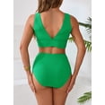 thumbnail image 7 of Asoul High Waisted V Neck Bikini Sets for Womens Tummy Control Two Piece Bathing Suit, 7 of 7