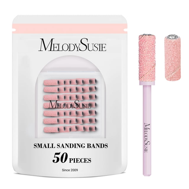 Juego de brocas para uñas MelodySusie, 50 unidades con broca de mandril de 3,1 mm