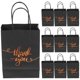 thumbnail image 1 of 25pcs Black Kraft Paper Gift Bags with Handles, Thank You Printed Decorative Party Favor Bags for Wedding, Birthday, and Holiday Presents, Treats, 1 of 5
