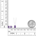 thumbnail image 2 of Gem Stone King 925 Sterling Silver Purple Amethyst Pendant Earrings Jewelry Set for Women | 1.65 Cttw | Gemstone February Birthstone | Oval 7X5MM | with 18 inch Chain, 2 of 3