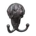 thumbnail image 1 of Perchero de pared de hierro fundido con forma de cabeza de animal, con dos ganchos y tornillos para baño, accesorios de cocina, toallero, colgador de Perro, 1 of 8