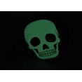 thumbnail image 3 of Textured Black Vinyl Skull Design Round Wristlet Purse with Removable Strap 5 Inch Diameter, 3 of 4