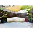 thumbnail image 6 of Outdoor Sectional Cover V-Shaped Garden Patio Furniture Covers Waterproof Rip-Stop Anti-UV 600D Outdoor Couch Sofa Cover with 3 Air Vents, 90"(90''L) x 33.5''D x 31''H, Beige & Light Green, 6 of 6
