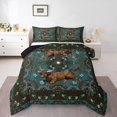 thumbnail image 1 of Erosebridal Highland Cattle Bedding Twin Comforter Set,Exotic Style Down Comforter,Microfiber Reversible Bedding Sets Twin with Comforter,Damask Decor,3pcs, 1 of 8