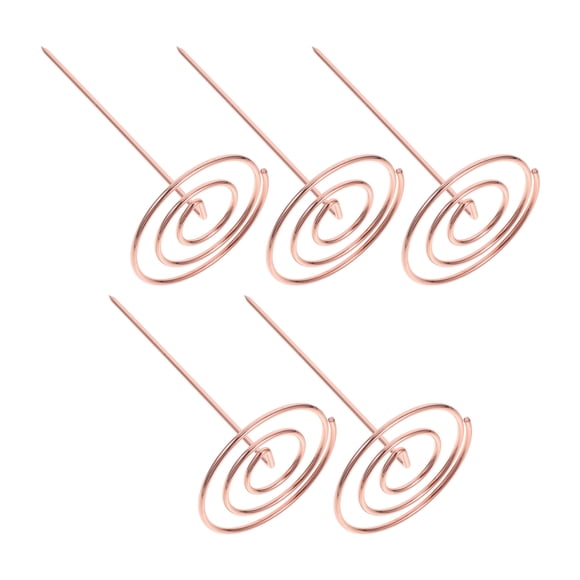 SOPOTUTU 5pcs Rose Gold Check Spindle For Ticket Organization Metal Sleek Design For Business Owners