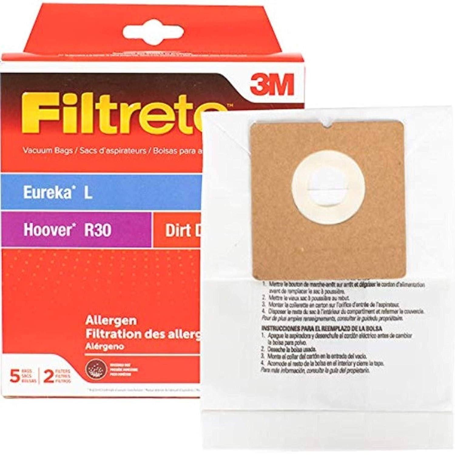 Pack of 3 Filtrete 3M Vacuum Bags Style C For Hoover NEW 